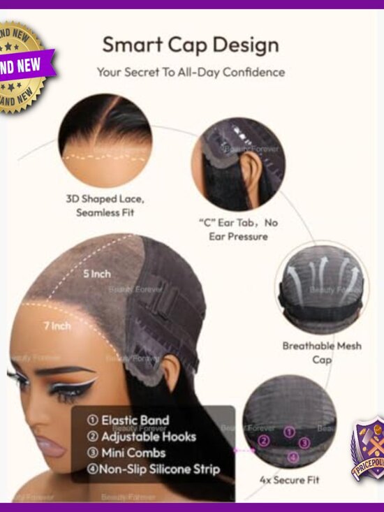 Pre-Cut Human Hair Wig Glueless HD Lace Closure Body Wave 18 Inch